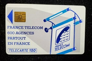 �t�����X�e���R�� TELECARTE 120 �N���W�b�g�J�[�h ~ �L������ ? ~ ���Дԍ� cb342