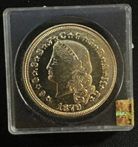 5 �A�����J���R�C���g���W���[ 1879 P �X�e�� �t���[�C���O�w�A �S�[���h�s�[�X $4 1/100 �v���[�t