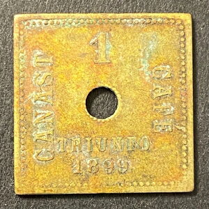 �g���E���t�H ���L�V�R�R�[�q�[�_���g�[�N�� 1899�N �J�i�X�g�J�t�F "1" 25mm x 25mm (#8)