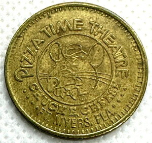 1981 FT MYERS FLA CHUCK E CHEESE TOKEN BRASS �s�U�V�e�B�t�����_ CEC ���g��