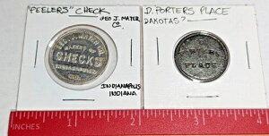 2���b�g�g�[�N�� GEO. J. MAYER CO. PEELER'S CHECKS IND. & D. PORTER'S PLACE