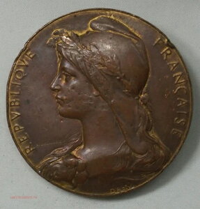 (�A�����J)M?daille Uniface R?publique Fran?aise par O. Roty med232-