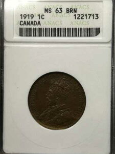 1919 �N�J�i�_ MS63BN ���[�W �Z���g�AOH ANACS �\�[�v�{�b�N�X!