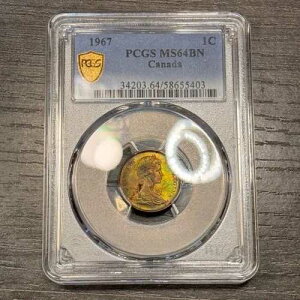 MS64BN 1967 1C �J�i�_ �_�u 1�Z���g�APCGS �g�D���[�r���[ - �u���C�g�O���[���g�[��