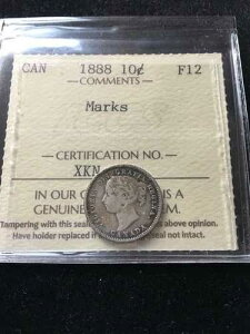 1888�N ICCS �O���[�h�J�i�_�A10�Z���g�A**F-12�}�[�N** # XKN 165