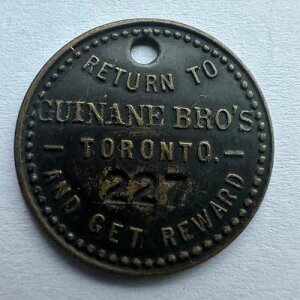 Guinane Bros Toronto ID�^�O # 227 �L�[�t�H�u / �g�[�N�� - McColl 700 ? (InvtS116)