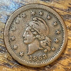 1863�N �E�B���\�� 1���_�� CWT F-19/396a �I���W�i��VF 45�x��]�_�C CHRC
