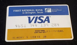 �t�@�[�X�g�i�V���i���o���N �A�[�����g�� �e�L�T�X Visa �N���W�b�g�J�[�h �L������ 1979�N ~ ���� cb978