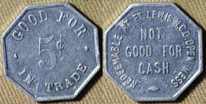 �g�[�N���FGF 5 Ct. Ft. Lewis N,C.O. Fort Lewis, WA 22 mm, AL IRTM3023