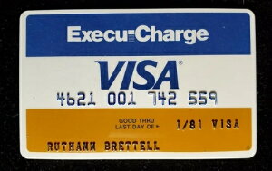 Execu Charge ���C�W�A�i������s Visa �N���W�b�g�J�[�h ~ �L������ 1981 ~ ���Ђ� cb809