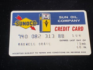 Sunoco�N���W�b�g�J�[�h ~ �T���I�C���J���p�j�[ ~ �L������ 1968�N ~ ���Дԍ� cb436