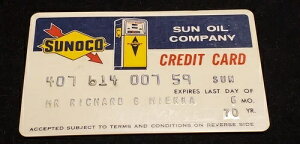 SUNOCO �T���I�C���J���p�j�[ �N���W�b�g�J�[�h ~ �L������ 1970�N ~ ���i�ԍ� ccb42