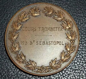 �t�����X 1911�N �A���e�B�[�N ���y�܃��_���uCOURS TROMBETTA�v �w�K�ؖ���