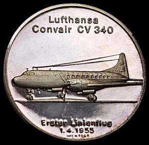 1955�N ���t�g�n���U �R���x�A CV 340 .999 �V���o�[ �v���[�t ���_�� # 1129