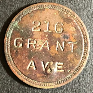 216 Grant Ave (Grant Ave Dance Hall - SF) G/F 5c �h�����N�g���[�h�g�[�N�� 23mm ��