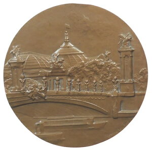 1975 �u���b�W �X�^���v PHILATELIC EXPOSITION PARIS �u�����Y 68mm by Vautier