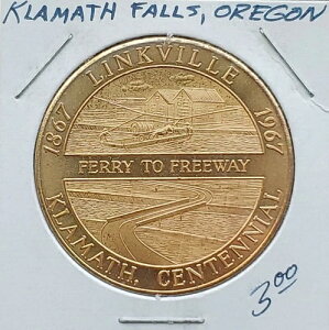 �I���S���B�N���}�X�̃g���[�h�g�[�N���F1867 Linkville 1967 GF $1 Buck In Trade TC-16757
