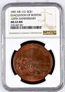 1901 HK-131 �{�X�g������̂�����h���E�o 125���N�L�O NGC MS 63 BN