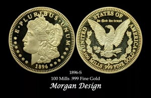 1896 S Morgan 100 Mills ���Ɋ�