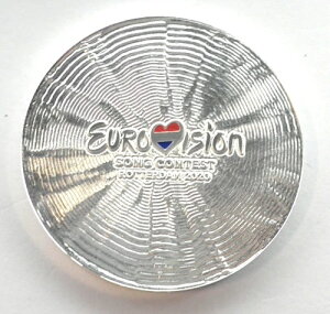 EUROVISION SONG CONTEST ROTTERDAM 2020 �V���o�[���_�� 38.8mm 31.3g�A���A�B BB18-