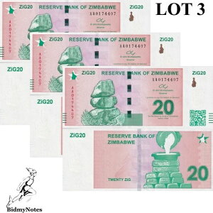�W���o�u�G 20 Zig 2024 P 111 UNC AA �t�@�[�X�g�v���t�B�b�N�X ���b�g 3��