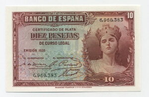 �X�y�C�� 10�y�Z�^ 1935�N �s�b�N86.a UNC �����ʎ��� �����Ȃ�