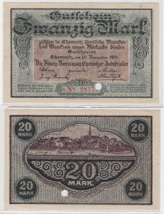 20 �}���N���� Finanzvereinigung Chemnitzer Industrieller 16.11.1918 (121570)