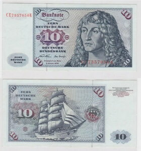T147526 ���� 10 DM �h�C�c�}���N Ro. 270b note 2. 1970�N1�� KN CE 7357050-