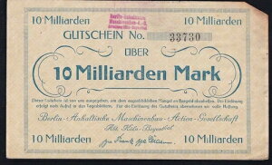 �P���� �o�C�G���^�[��: 100 ���}�[�N 1923 O.A.�x������-Anhaltische Maschinenbau AG-