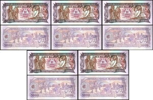 ���U���r�[�N - 5 �� �� 5000 Meticais 1989 UNC P. 133b Lemberg-Zp