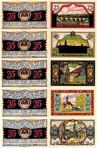 Zeulenroda 25 Pfennig 5 �s�[�X Notgeld �Z�b�g�A1921�AMehl #1470.1�AUNC