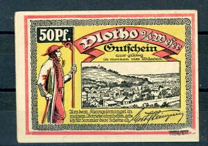 Vlotho 50 Pfennig Emergency Money / Ernst Steinpass ���X................................2/27500-