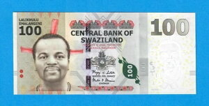 SWAZILAND-100 EMALANGENI-2010-�V���A���ԍ� AA2331705-�s�b�N 39a�AUNC �B