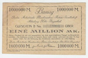 �P�����E�o�C�G���^�[���A�o�}�O 100���}���N O.D. 1923�N9��15���܂� ���Ɋ�