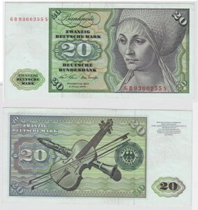 T147946 ���� 20 DM �h�C�c�}���N Ro. 271a note 2. 1970�N1�� KN GB 9366255-