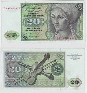 T147948 ���� 20 DM �h�C�c�}���N Ro. 271a note 2. 1970�N1�� KN GB 9878897-