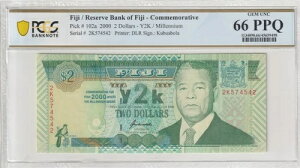 �t�B�W�[ 2000�N 2�h�� PCGS�F�莆�� UNC 66 PPQ Pick 102a