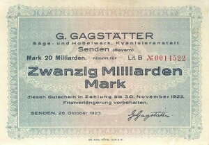 �Z���f�� G. �K�O�V���e�b�^�[ 200���}���N 1923�N ���Ɍy���g�p��