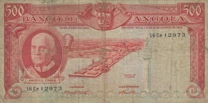 �A���S���A500 �G�X�N�[�h�A1962 Banco De Angola�AP95
