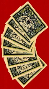 D?beln Stadt COMPLETE SET 8 Notgeld Notes - Grabowski/Mehl (P-277.1a-1/8 �` 8/8)