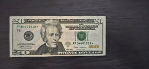 BILLET DE 20 DOLARES CON ESTRELLA-