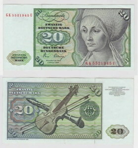 T147222 ���� 20 DM �h�C�c�}���N Ro. 287a note 2. 1980�N1�� KN GK 5521945-