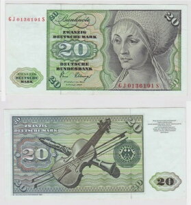 T147590 ���� 20 DM �h�C�c�}���N Ro. 287a note 2. 1980�N1�� KN GJ 0136191-