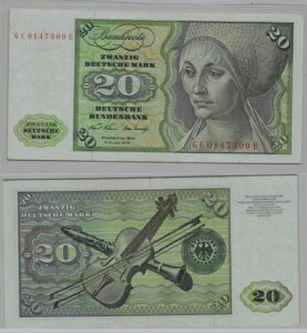 T145362 ���� 20 DM �h�C�c�}���N Ro. 271a note 2. 1970�N1�� KN GC 0147309-