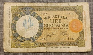 50 LIRE ���y�b�^ 1939/12/29 QBB