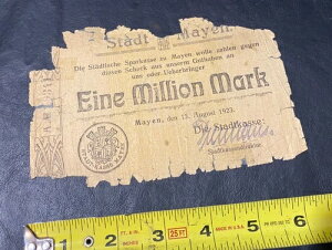 �h�C�c Eine Million Mark Stadt Mayen 1923 ���� ��O���[�h-