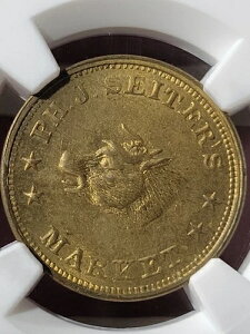 (1861-65) Ph. J. Seiter's Market�A�j���[���[�N�B�j���[���[�N�AMS63 NGC�B Fuld-NY630BQ-1b�AR.1�B