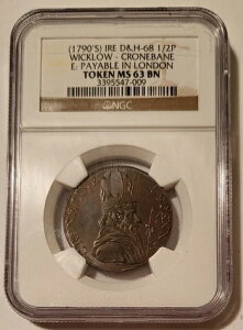 NGC �A�C�������h 1790�N�� 1/2�y�j�[ �R���_�[ �g�[�N�� �E�B�b�N���[ - �N���l�x�C�� MS63 BN*