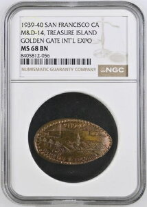 1939-40�N �T���t�����V�X�R �S�[���f���Q�[�g������ �G�����Q�C�e�b�h 1�Z���g NGC MS68 M&D-14 �g�b�v�|�b�v 1/0