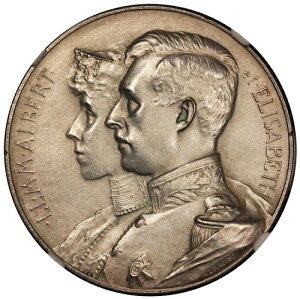 1914�N �x���M�[ �A�����J�̉��� 35mm �V���o�[���_�� -NGC MS 64-